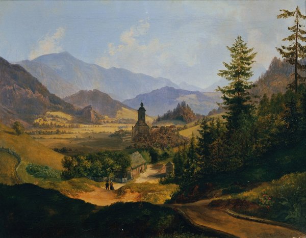 Der Josephsberg bei Mariazell by Anton Schiffer - Hand-Painted Oil Painting Reproduction