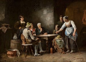 Scene in a Tavern by Anton Seitz Oil Painting