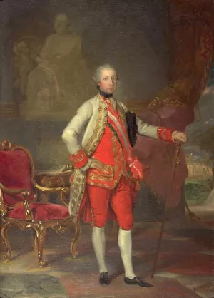 Portrait of Emperor Joseph II by Anton Von Maron Oil Painting