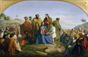 Brotvermehrung by Anton Von Perger Oil Painting