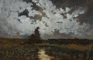 Nachtstimmung by Anton Waldhauser Oil Painting