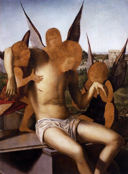 Main Product Photo of Pieta Painting by Antonello Da Messina