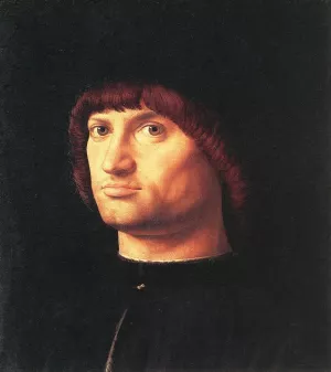 Portrait of a Man Il Condottiere by Antonello Da Messina - Oil Painting Reproduction