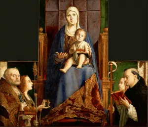San Cassiano Altar by Antonello Da Messina Oil Painting