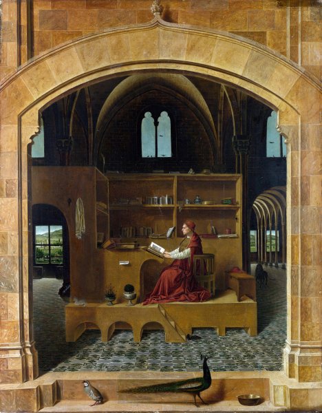 Main Product Photo of St. Jerome in His Study  Painting by Antonello Da Messina