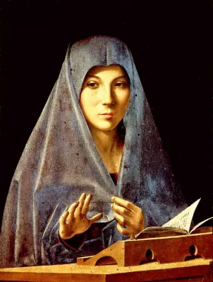 Virgin Annunciate painting by Antonello Da Messina