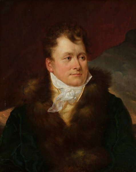 Portrait of Ignacy Nosarzewski  by Antoni Brodowski - Hand-Painted Oil Painting Reproduction