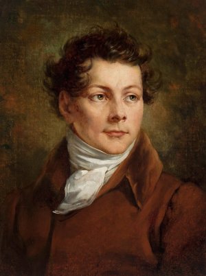 Portrait of Karol Brodowski, artist's brother by Antoni Brodowski Oil Painting