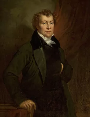 Portrait of Ludwik Osinski by Antoni Brodowski Oil Painting