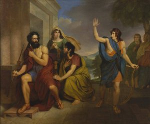 Saul's Anger at David by Antoni Brodowski Oil Painting