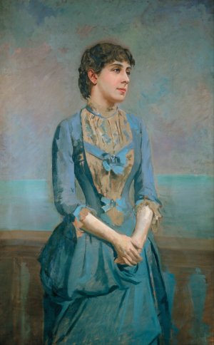 Portrait Of Lluisa Dulce I Tresserra, Marquise Of Castellflorite by Antoni Caba Oil Painting