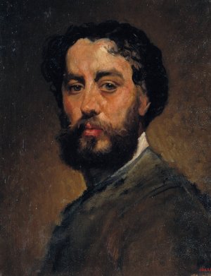 Self-Portrait by Antoni Caba Oil Painting