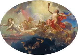 The Triumph of Day over Night Preceded by Dawn by Antoni Caba Oil Painting