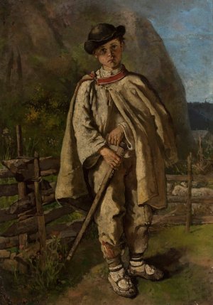 Portrait of a Highlander Boy by Antoni Gramatyka Oil Painting
