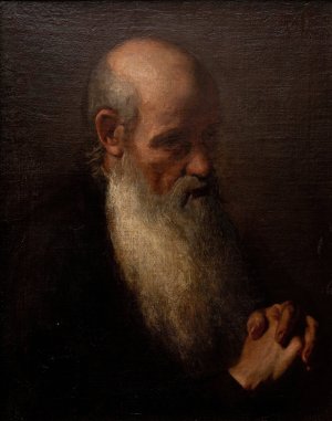 Old Man by Antoni Kolberg Oil Painting