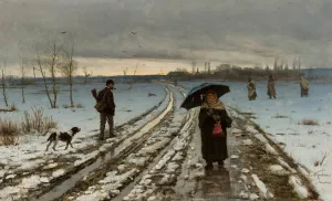 Bad Omen Oil painting by Antoni Kozakiewicz