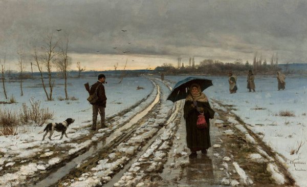 Bad Omen  by Antoni Kozakiewicz - Hand-Painted Oil Painting Reproduction
