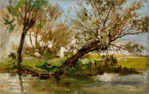 Willows by Antoni Kozakiewicz Oil Painting