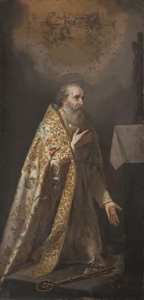 Bishop Wincenty Popiel by Antoni Murzynowski Oil Painting