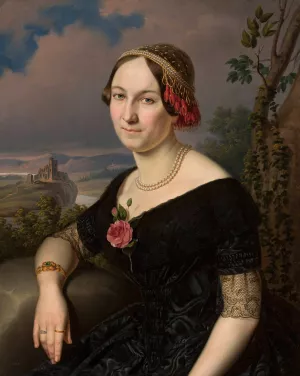 Portrait of a Lady by Antoni Murzynowski Oil Painting