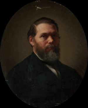 Self-portrait by Antoni Murzynowski Oil Painting