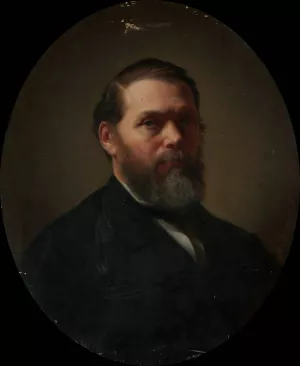 Self-portrait by Antoni Murzynowski Oil Painting