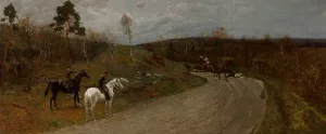 Episode from the 1863 insurrection by Antoni Piotrowski Oil Painting