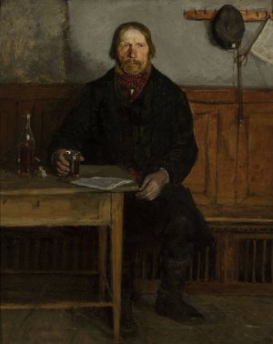 In a Tavern by Antoni Piotrowski Oil Painting