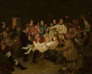 Students' Play by Antoni Piotrowski Oil Painting