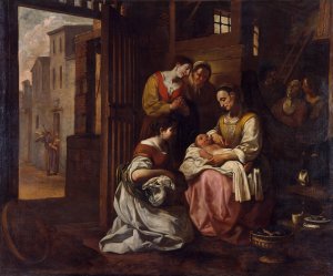 Birth of Saint Francis by Antoni Viladomat Oil Painting