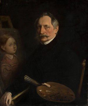 Self-portrait by Antoni Ziemiecki Oil Painting
