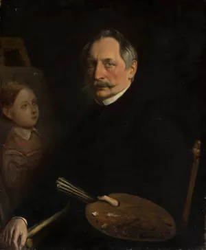 Self-portrait by Antoni Ziemiecki Oil Painting