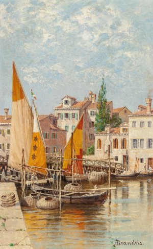 A View of Venice by Antonietta Brandeis Oil Painting