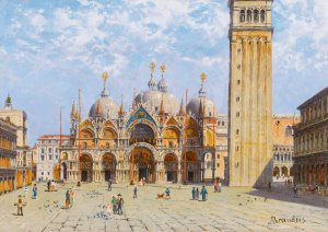 Basilica Di San Marco by Antonietta Brandeis Oil Painting