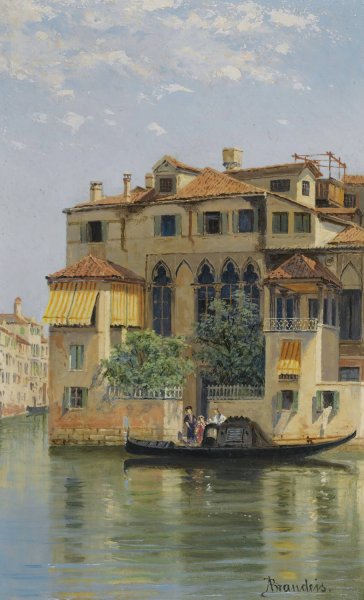 Palazzo Falier, Venice by Antonietta Brandeis - Hand-Painted Oil Painting Reproduction