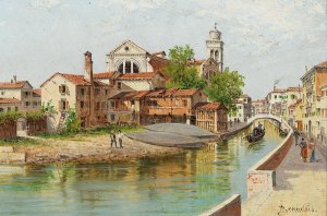 Saint Trovaso Venice by Antonietta Brandeis Oil Painting