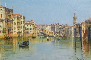 The Rialto Bridge, Venice by Antonietta Brandeis Oil Painting