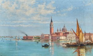 Venice, a View of San Giorgio Maggiore by Antonietta Brandeis Oil Painting