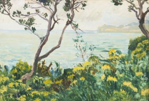 Seaside by Antonin Hudecek Oil Painting