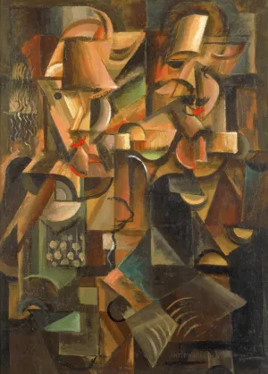 Muz a zena by Antonin Prochazka Oil Painting
