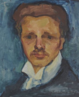 Self-Portrait by Antonin Prochazka Oil Painting
