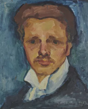 Self-Portrait by Antonin Prochazka Oil Painting