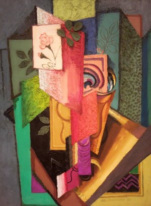 Still life. Bouquet of Roses by Antonin Prochazka Oil Painting
