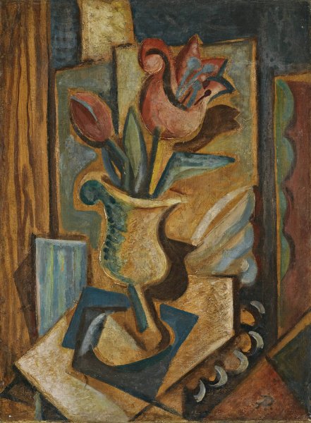 Still Life With Tulips by Antonin Prochazka - Hand-Painted Oil Painting Reproduction