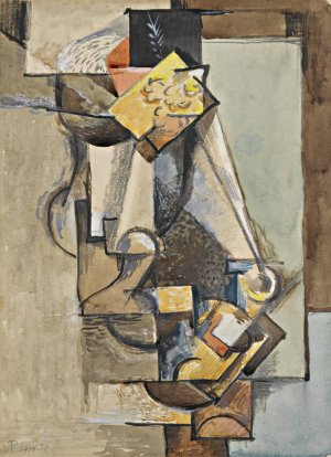 Still life with vase and flower by Antonin Prochazka Oil Painting