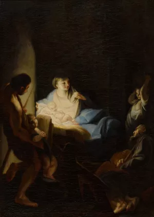 Adoration of the Shepherds by Antonio Balestra Oil Painting