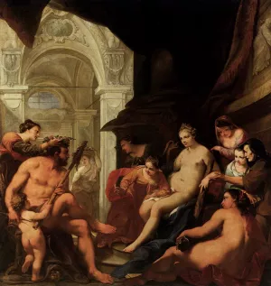 Hercules in the Palace of Omphale painting by Antonio Bellucci