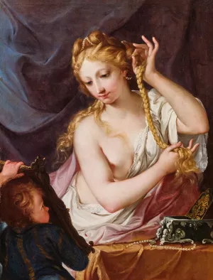 Toilette of Belinda by Antonio Bellucci Oil Painting