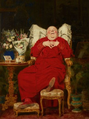 A happy birthday by Antonio Casanova Y Estorach Oil Painting