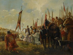 Isabella I Of Castile, Conqueror Of Granada by Antonio Casanova Y Estorach Oil Painting